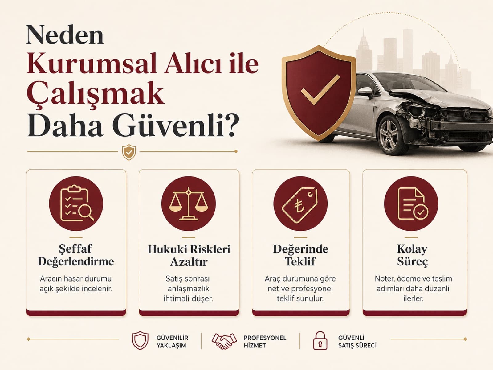 Neden kurumsal alıcı ile çalışmak daha güvenli? Şeffaf değerlendirme, hukuki risklerin azalması, değerinde teklif ve kolay süreç