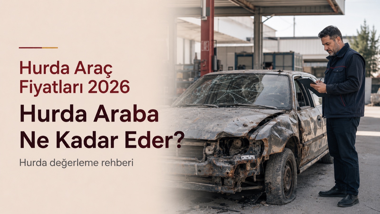 Hurda araç fiyatları 2026 — hurdalıkta paslı aracı değerlendiren eksper